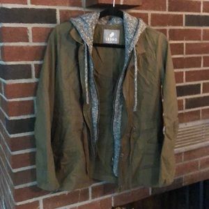 Vici lightweight cargo jacket with faux hoodie